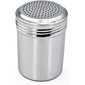 New Star Foodservice 28478 Stainless Steel Dredge Shaker, 10-Ounce, Set of 2