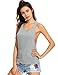 SweatyRocks Women's Sleeveless Flowy Loose Fit Racerback Yoga Workout Tank Top Grey M