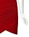 CTC WDR940 Womens Deep V Neck 3/4 Sleeve Tulip Bodycon Dress M RED