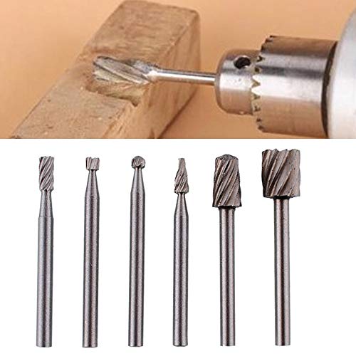 image for FIged Home Improvement Tools 6 Pcs HSS Routing Router Grinding Wood Mi