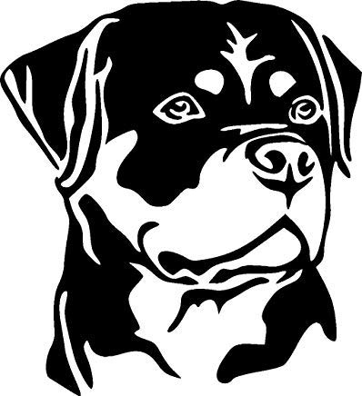 YWS Vinyl Stickers Decal - Rottweiler Dog K Rottie Fading Logo - Stickers Laptop Car Truck Window Bumper Notebook SMA4560