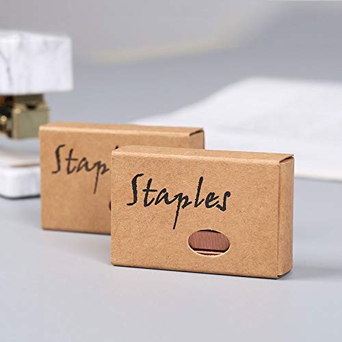 MultiBey Rose Gold Staples Stapler Refill Standard Size #12, 4 Boxes per Pack (Rose Gold) - Thumbnail 6