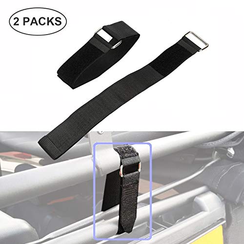 ALAVENTE Durable Top Tie Down Straps Sunrider 21" x 1.5" Adjustable Tie Downs Straps Secure Fasteners for Jeep Wrangler JK JKU YJ TJ JL JLU Unlimited & Sports 10Pcs…