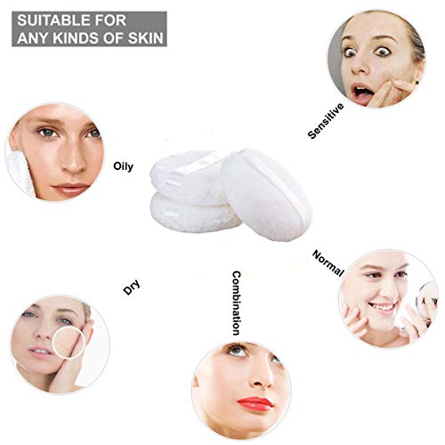 Joly Loose powder Puff, 4.12'' Large Body Puff W Ribbon (10.5cm) (3PCS) - Thumbnail 3