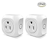 WiFi Smart Plug , EEIEER Mini Outlet Compatible with Amazon Alexa Echo and Google Home , No Hub Required,1 Minute to Set Up,Control from afar ( White ,2 Pack )