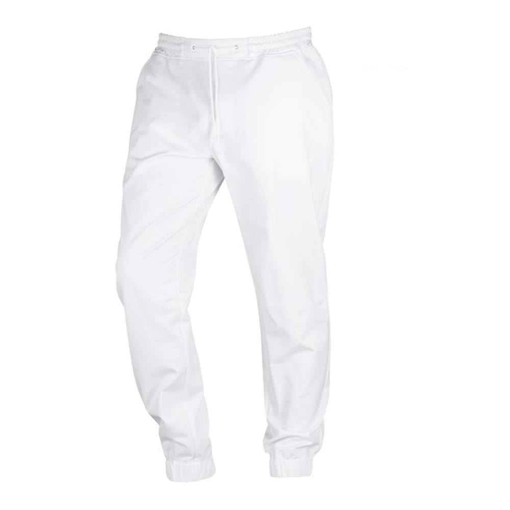 BP 1737-334-0021-Ln Stretch Fabric Comfort Trousers for Men, 40% Cotton, 35% Polyester, 25% Elastomultiester, White, Ln Size
