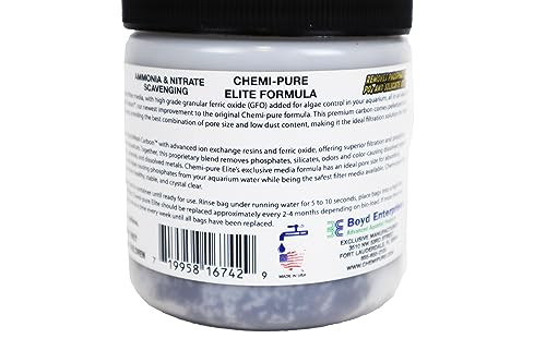 BOYD ENTERPRISES CHEMI-PURE ELITE FILTER MEDIA, 6.5 OZ, TREATS 10-25 GALLONS