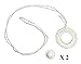 Two Pack ROLLER WINDOW SHADE Double Crochet WHITE RING PULL & SCREW BUTTON SET from Shade Doctor of Maine