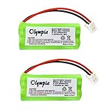2 Pack Replacement Battery for AT&T EL52213 Cordless Phone (800mAh, 2.4V, NI-MH)
