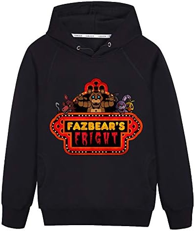 Haililais Five Nights at Freddy's Hooded Sweatshirt Causal Long Sleeve Pullover Sweater Women Men