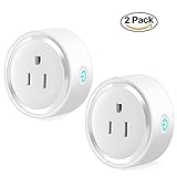 Smart Plug 2-Pack Mini Smart Outlet WiFi Smart Switch Compatible with Alexa & Google Home, No Hub Required, Remote Control Your Device from Anywhere, Timing Function