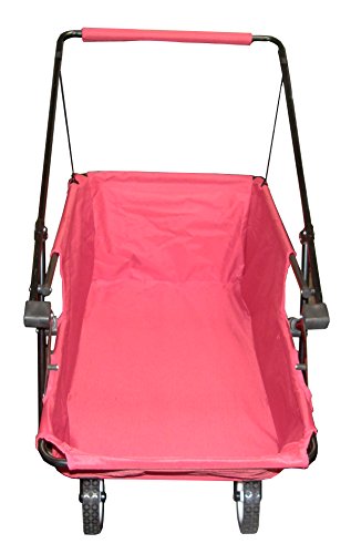 Impact Canopy Folding Utility Wagon, Collapsible, All Terrain Beach Wagon, Momentum, Red
