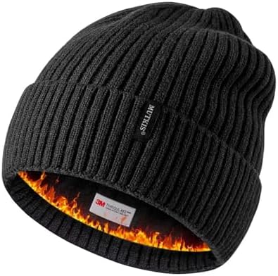 Irzaki Fisherman Beanie for Men Knit Trawler Beanie Short Cuffed
