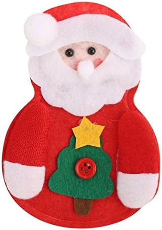 JUNGSON--Christmas Xmas Decor Snowman Kitchen Tableware Holder Pocket Dinner Cutlery Bag