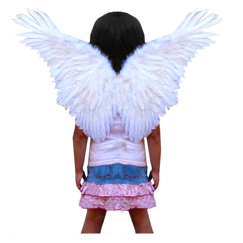 White Bird Wings Costumes - SACASUSA (TM) Small Butterfly Feather Fairy Wings for kids in