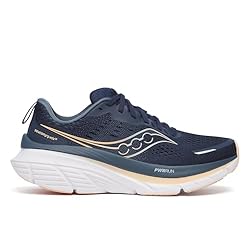 Saucony Women's Guide 18 Sneaker, Navy/Apricot, 8