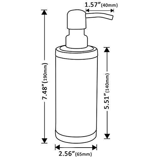 GAPPO Brushed Nickle Soap Dispenser Stainless Steel Metal Pump Hand Lotion Bottle for Bathroom, Bedroom and Kitchen