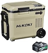 HiKOKI(ハイコーキ) 14.4/18V コードレス 冷温庫 ミニ 冷蔵庫 車載冷蔵庫 サブポータブル電源 3電源対応 コンプレッサ式 -18℃~60℃ 17段階温度設定 冷蔵冷凍・冷蔵保温...