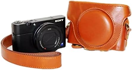 GHYC PU Leather Camera Case Bag for Sony DSC-RX100 Mark II III IV V M2 M3 M4 M5 Brown