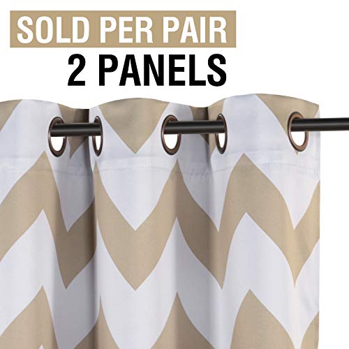 Taupe Polyline Blackout Draperies Window Treatments Thermal