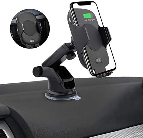 Wireless Car Charger Auto Clamping Car Charger Mount, 10w Qi Fast Charging Car Phone Holder Air Vent&Dashboard Compatible for iPhone Xs/Max/X/XR/8/8 Plus Samsung Galaxy Note 9/ S9/ S9+/ S8/S8+