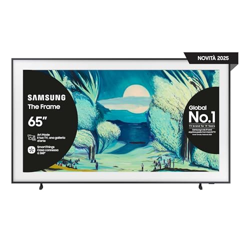 Samsung Smart TV 65'' QE65LS03FAUXZT QLED 4K, NQ4 AI Gen2 Processor, 4K AI Upscaling, Art Mode, Matte Display, Dolby Atmos & OTS Lite, Modern Frame Design, 2025