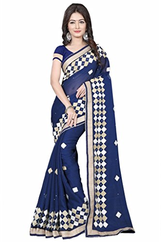 Li Te Ra Women's Traditional Chiffon Aari Embroide Saree