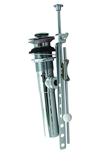 Westbrass D412-12-26 Pop-Up Lavatory Drain Without Overflow Holes-Exposed, Polished Chrome