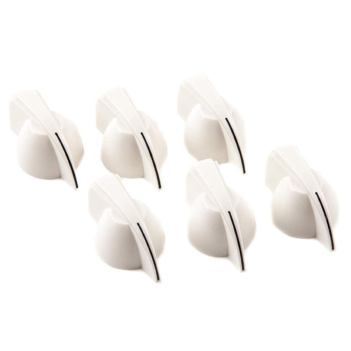 Fender® Chicken Head-Style Amplifier Control Knobs .- Pack of 6 - White