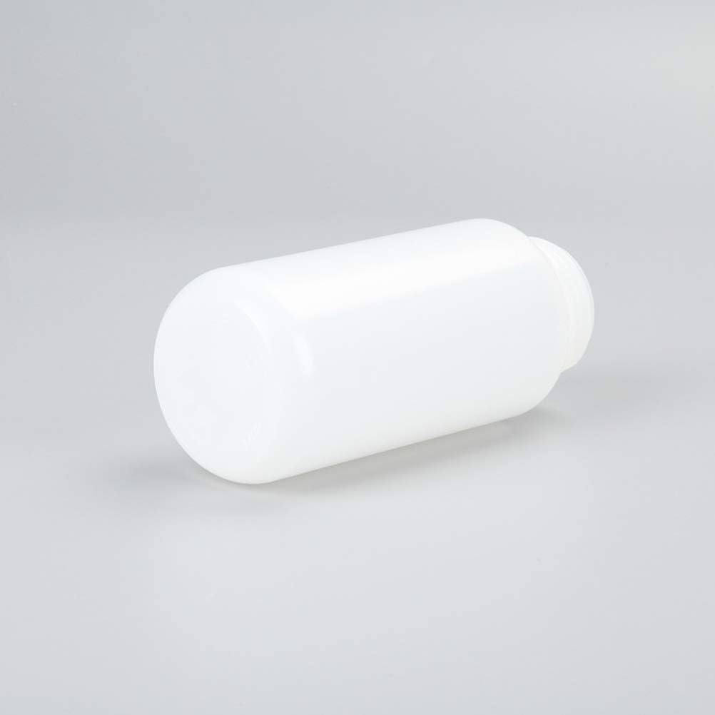 HEMOTON 2 Pcs 500ml Wide Mouth Reagent Bottle Empty HDPE Bottle Dispense Water Container Refillable Lotion ion Water Holder for Home Kitchen Cleaning (White) - Image 4