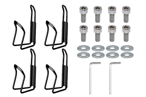 FGen 4pcs Sports Bicycle Bicycle Aluminum Alloy Bottle Cage Mountain Bike Bottle Cage - Thumbnail 5