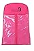 Vinuss Hair Extensions Carrier, Virgin Hair Storage Pink Non-woven Suit Case Bag Package with Black Wooden Hanger for Hair Weave & Clip in Hair Extensions(Zipper Problems Solved on New Version)