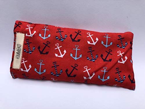 Kimmieko Weighted Spa Pillow for Eyes and Forehead | Organic Lavender and Flax Seed insert | Post Yoga Relaxation (Anchor)