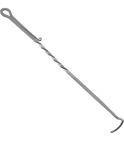 Hameçon à Viande En Acier Inoxydable Pour Barbecue - Spatule Avec Poignée Pour Steak, Côtes Levées Et Légumes (1 Pièce)