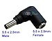 BiXPower LC53 Right Angle Connector Converter for 5.5 x 2.5mm DC Power Connector