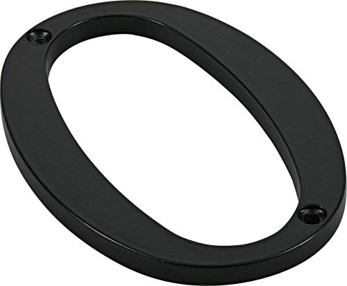 Distinctions by Hillman 843140 4-Inch Flush-Mount Black House Number 0