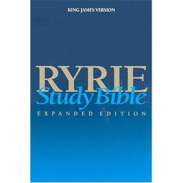 The Ryrie KJV Study Bible Genuine Leather Black Red Letter Indexed