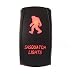 MICTUNING LS08302 5pin BIGFOOT Rocker Switch ON-OFF LED Light 20A 12V Red primary