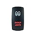 QUNQI STAR 5 pin Laser Backlit Rocker Switch BACKUP LIGHTS 20A 12V On/off LED Light Toggle Switch (Red)