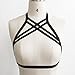 Harness Bra,Women Strappy Harness Sexy Hollow Out Body Cross Cage Bra Elastic and Adjustable Cupless Bralette Straps Lingerie, Black Large