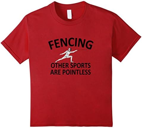 unisex-child Fencing Other Sports Are Pointless Fencing T-Shirt 10 Cranberry