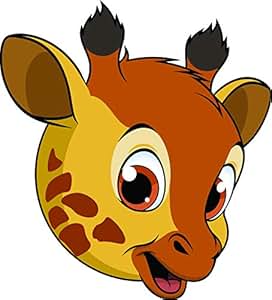 Amazon.com: Cute Sweet Baby Wild Zoo Animal Cartoon Face Emoji Vinyl