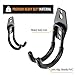 4pcs Garage Hooks for Hanging Ladder Hose Extension Cord Shovel Bike Chair Garden Tools, [UPGRADE VERSION] Wall Mount Hanger and Storage with Longer Screws Hardware Included and Anti Slip Rubber