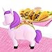 Unicorn Taco Holder for Kids, Set of 2 Taco Holder Stands, Fun Taco Holders for Girls, Hard/Soft Taco Holder, Cute Kids Taco Plates, Novelty Taco Holder in Pink Unicorn Design, Taco Tuesday Serveware