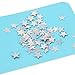 HUELE 15000PCS Shining Star Confetti Glitter Star Sequins for Crafts DIY Nail Art and Party Decoration, Holographic Silver(6MM)