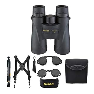 Nikon Monarch 5 10×42 Waterproof/Fogproof Roof Prism Binoculars (7577) Bundle with a Lens Pen + Harness + Case & Essential Accessories (5 Items)