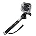 Floureon Extendable Telescopic Handheld Pole Arm Monopod Black with Tripod Adapter for Gopro HD Hero 3/2/1 Digital Camera
