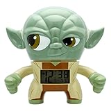 BulbBotz Star Wars Yoda Kids Light up Alarm Clock | Green/Brown | Plastic | 7.5 inches Tall | LCD Display | boy Girl | Official