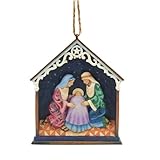 Enesco Jim Shore Heartwood Creek Holy Family Stable Ornament, 3-3/4-Inch