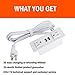 Furniture Recessed Power Strip, Recessed Desk Outlet with USB, In Conference Desk Recessed Power Outlets Socket, Desktop Power Grommet with 6.56ft Power Cord